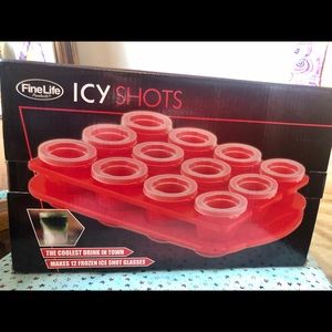 12 Piece Icy Shots, Shot Glass Ice Cube Mold